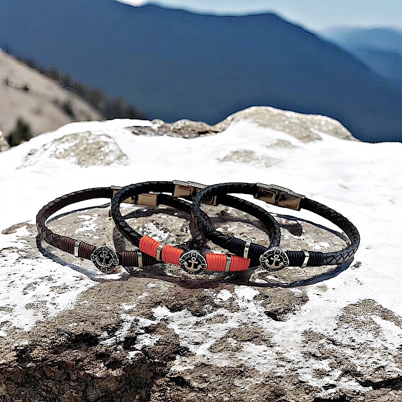 Jonas/Bracelet Acier Cuir