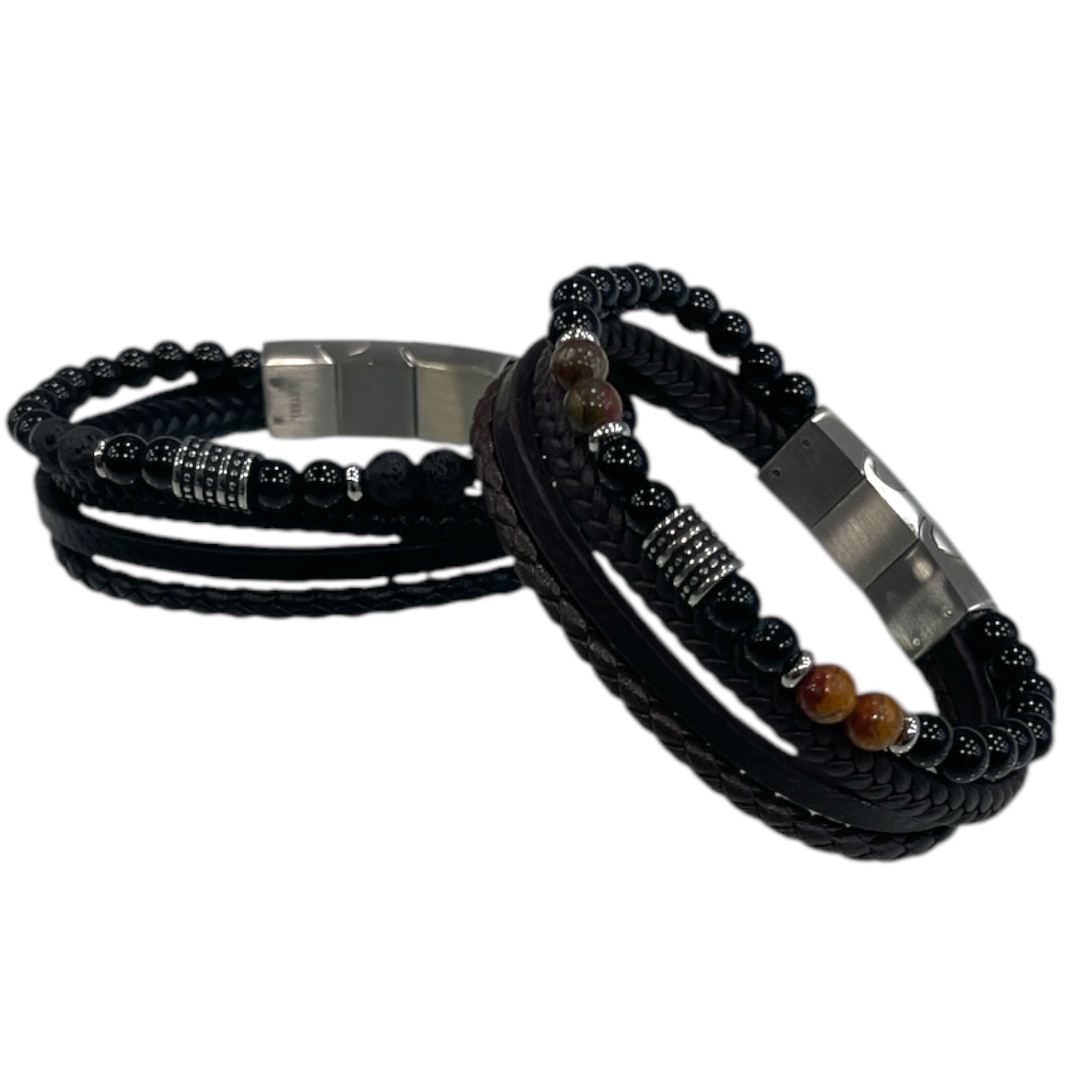 Comanche/ Bracelet Triple Cuir