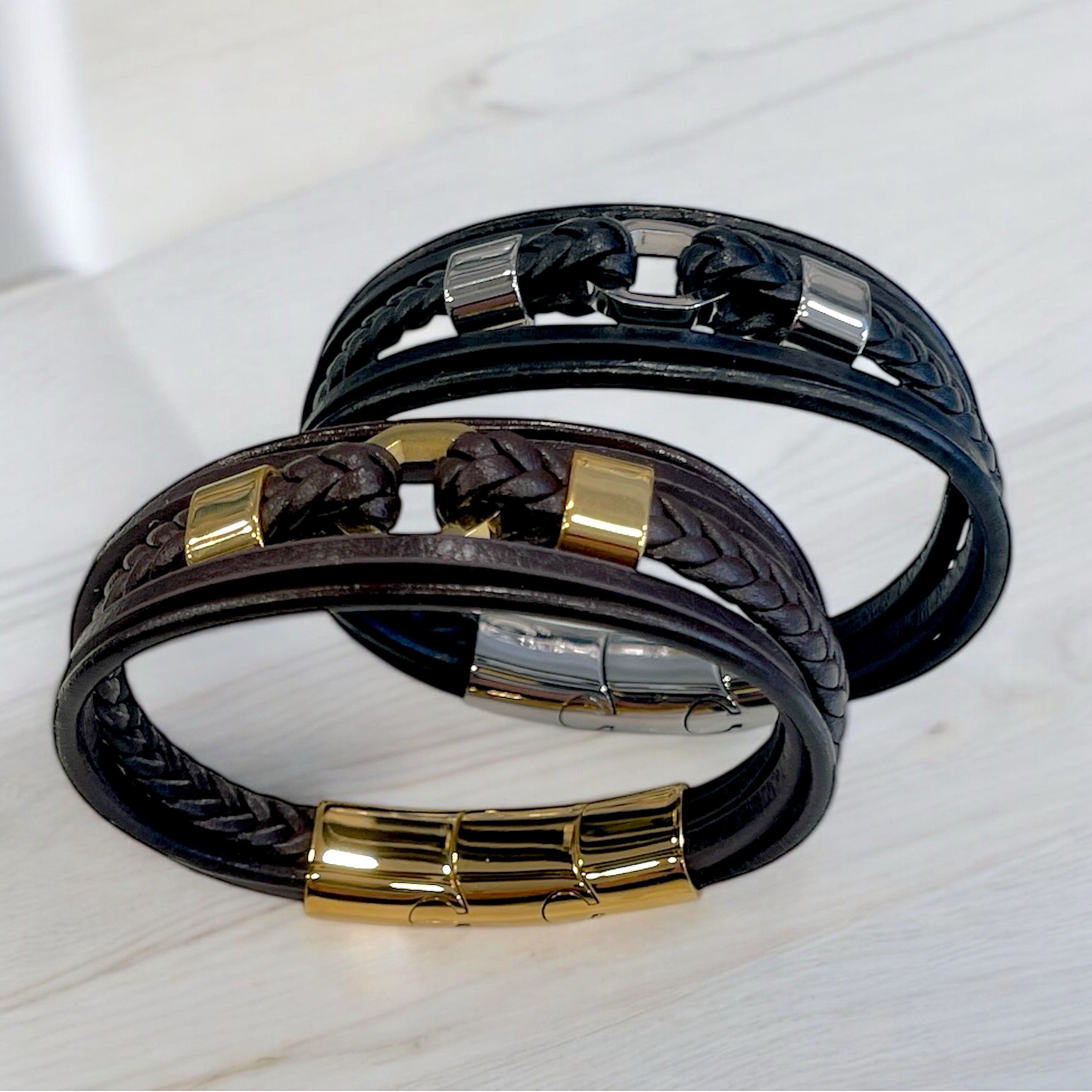 Sam/ Bracelets Acier Cuir