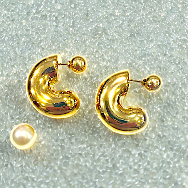 Armely/Créoles Acier Dorées