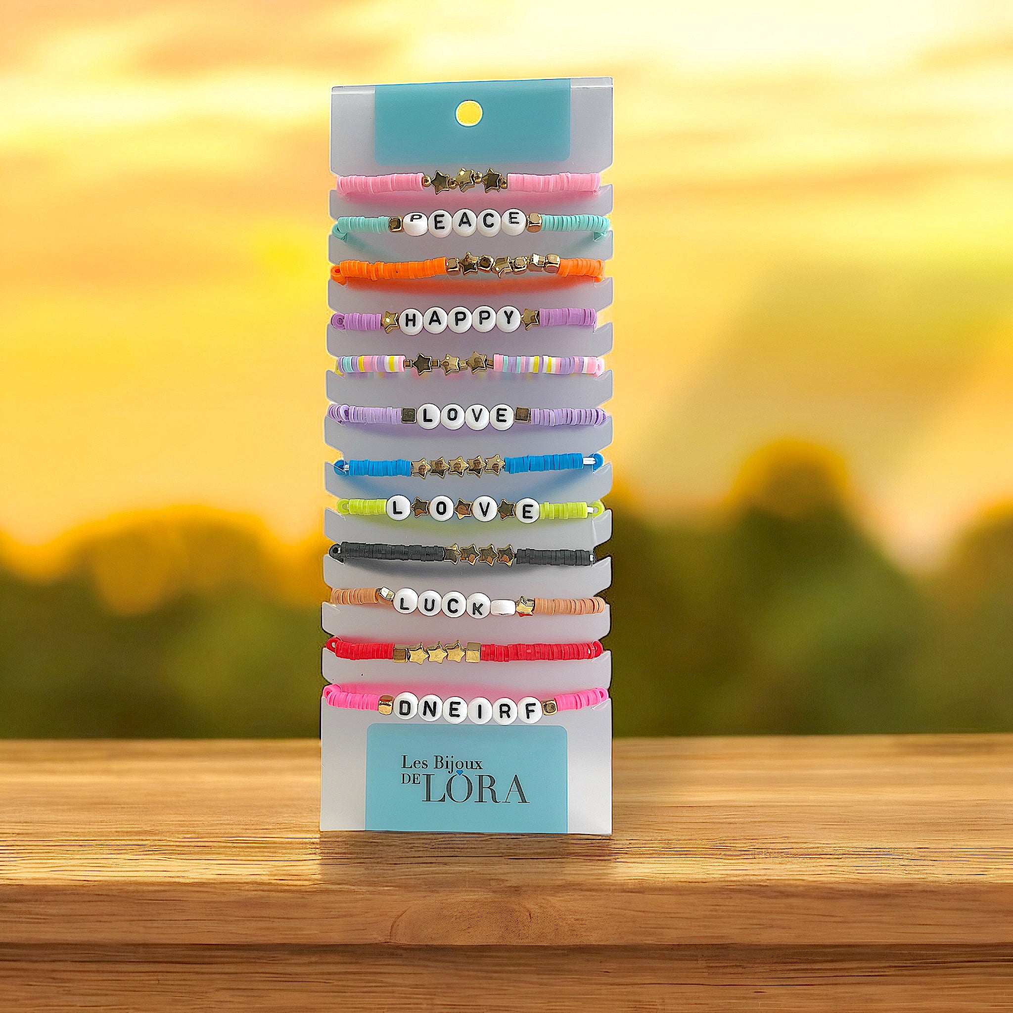 Bracelet Macramé Heishi Vinyl et Messages REF/1