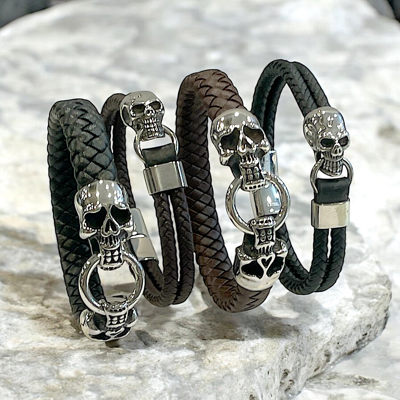 Tomer/Bracelets Acier cuir