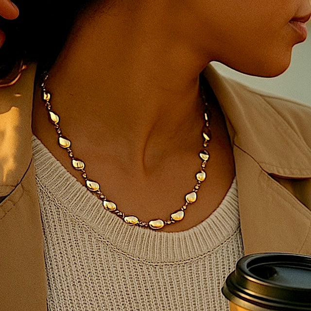 Sfir/Collier Acier I.P Gold