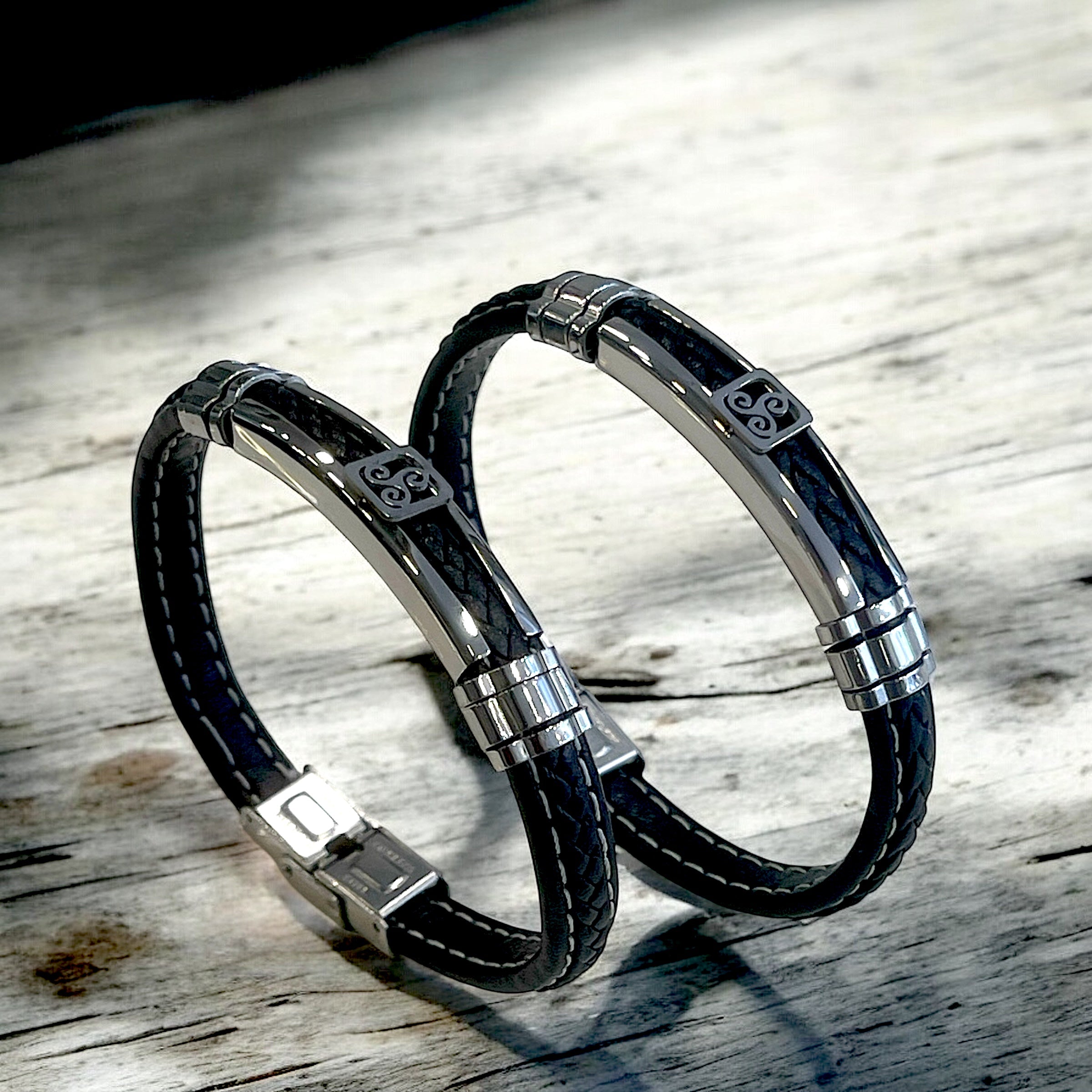 Gadi/ Bracelets Acier  Boisé Barrettes Trisquel