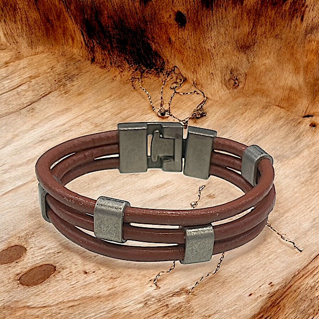Bracelet Cuir VT 610 homme mate