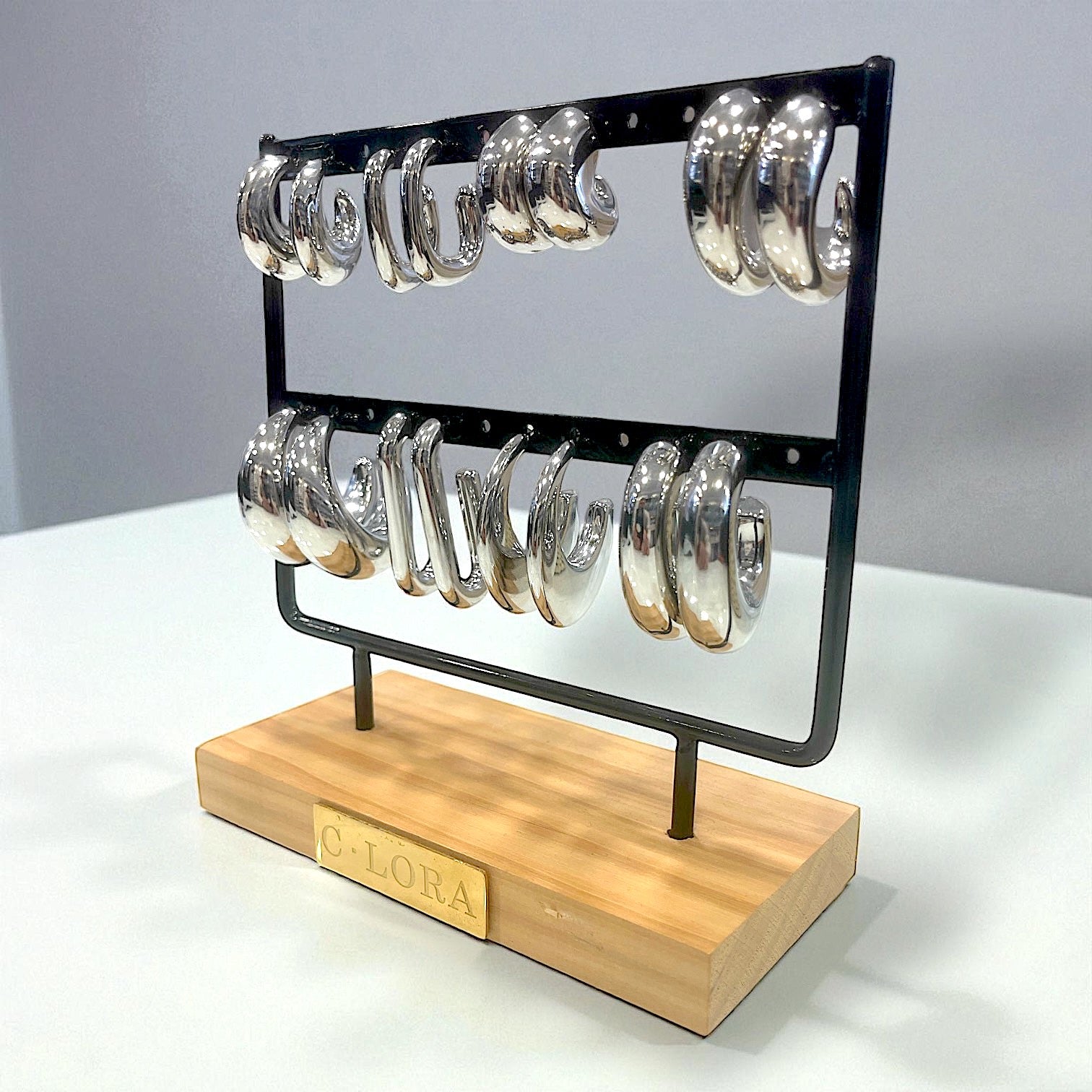 Gili/Créoles Acier Blanc