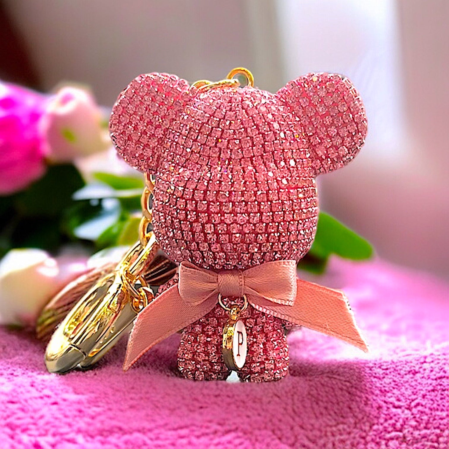 Porte Clef Strass Nounours Comptoir Lora